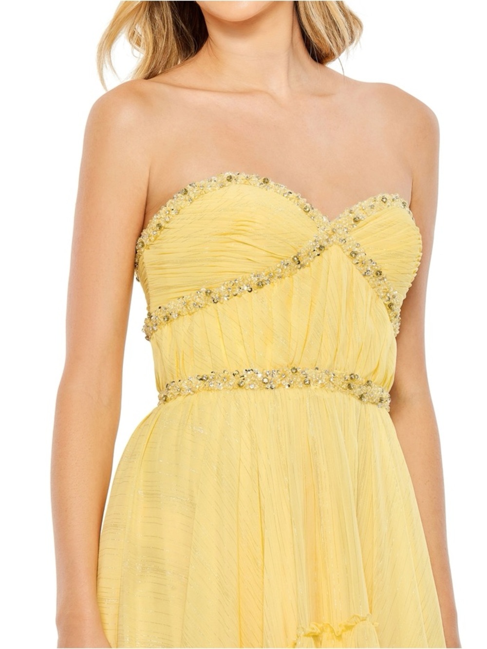 Mac Duggal Strapless Ruffle High Low Dress - Picture 4 of 4